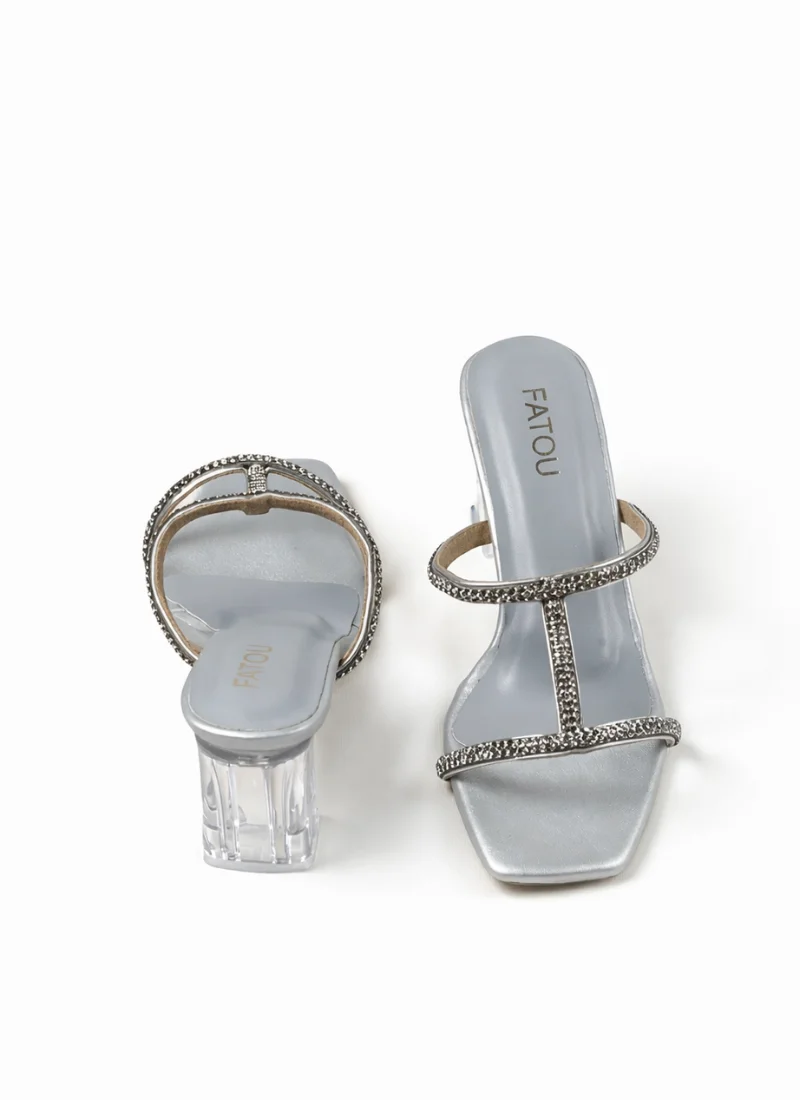 Crystal-Embellished Strap Heels - Image 5