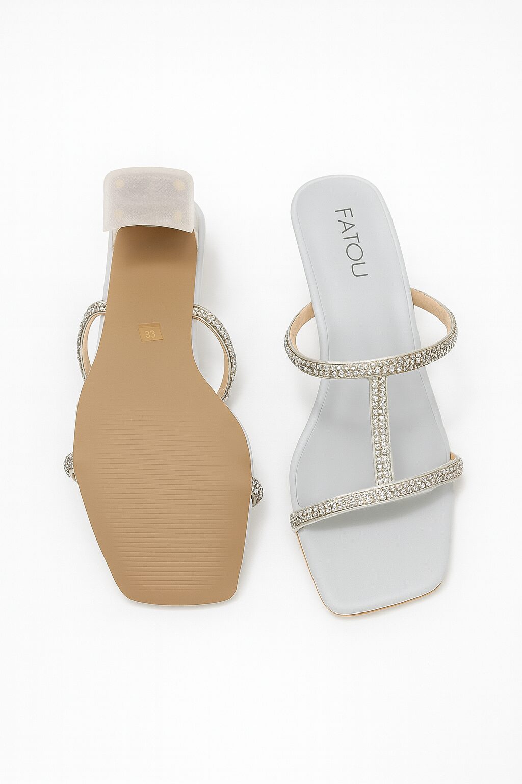 Crystal-Embellished Strap Heels - Image 2