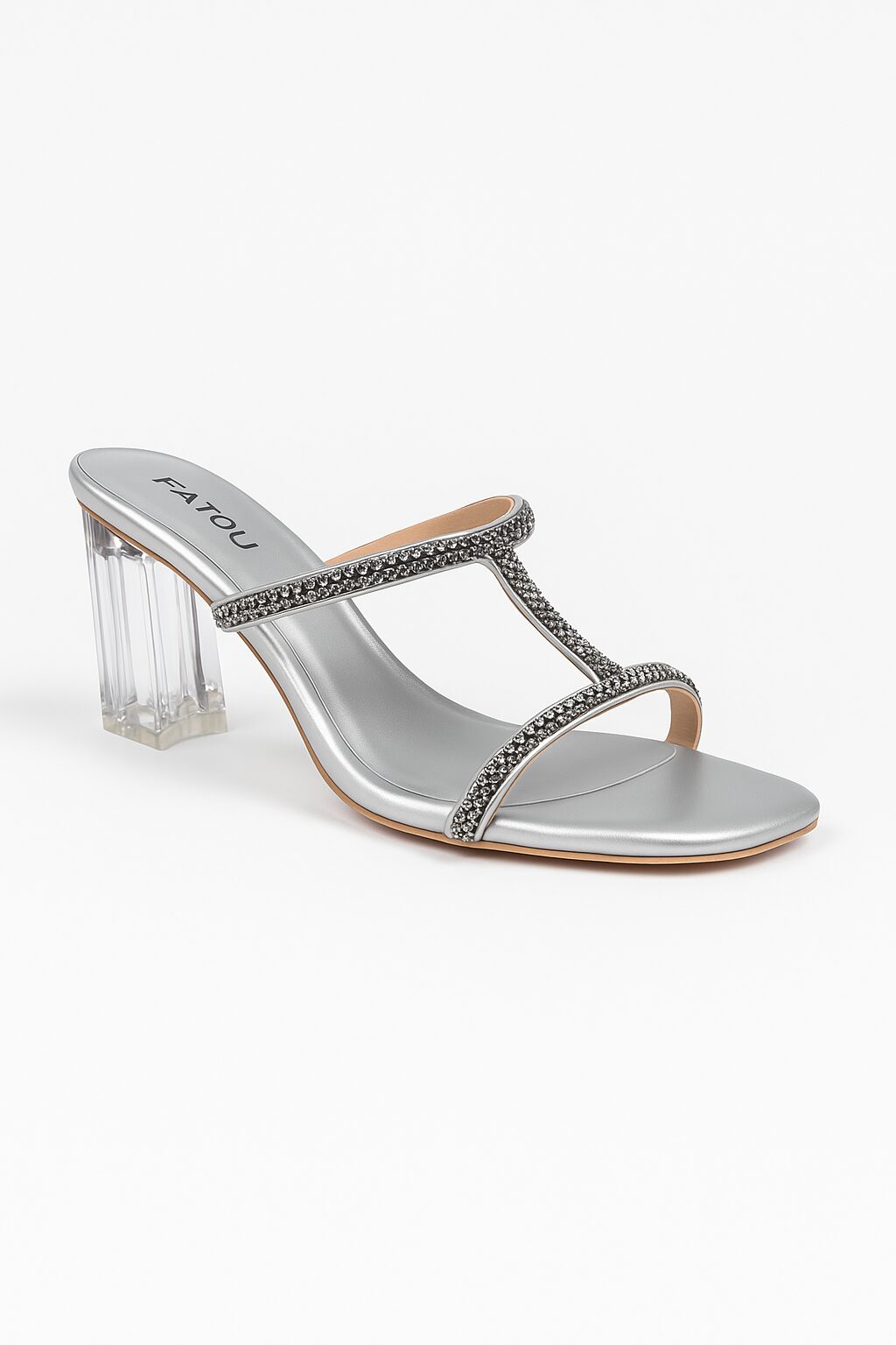 Crystal-Embellished Strap Heels - Image 4