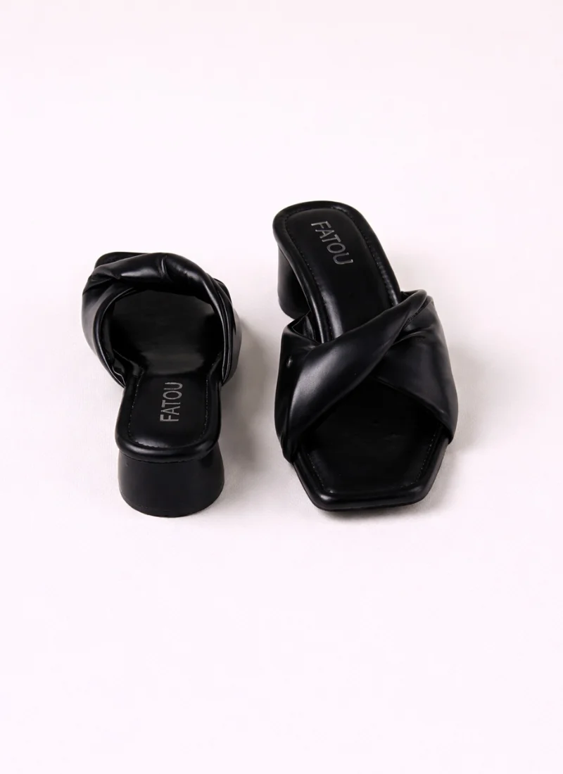 Black Twisted Block Heels - Image 5